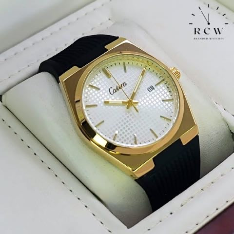 Black and grey gold watch